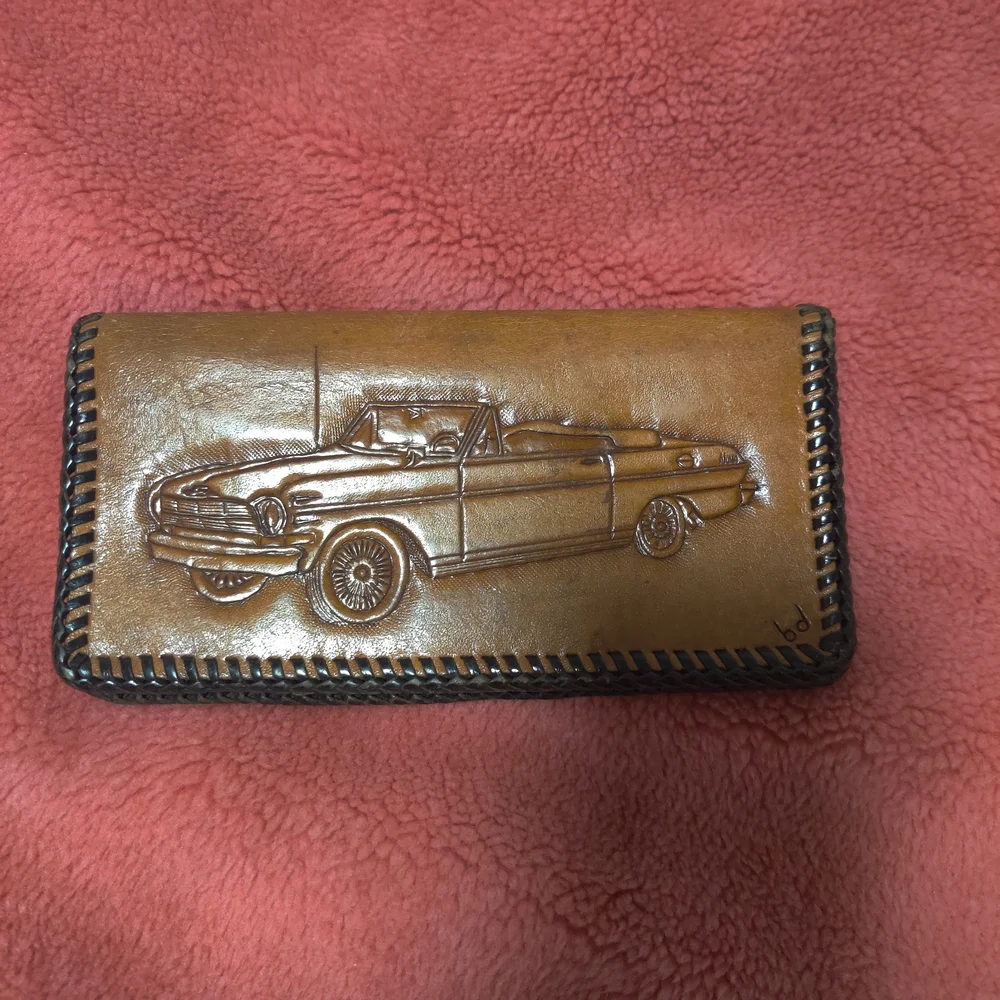 Brown Leather Embossed Wallet